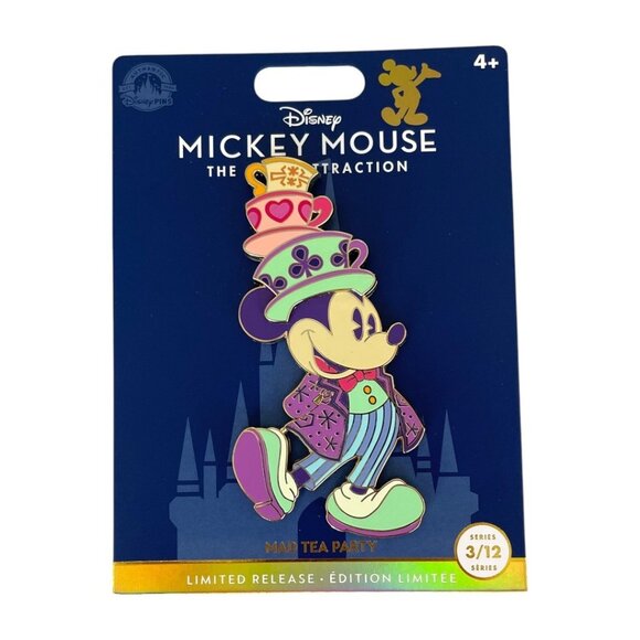 Disney Parks Mickey Mouse Main Attraction Mad Tea Party Limited Release Pin - Picture 5 of 6